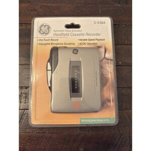 GE Handheld Cassette Recorder Automatic Voice Activated Tape Player 3-5364 New!